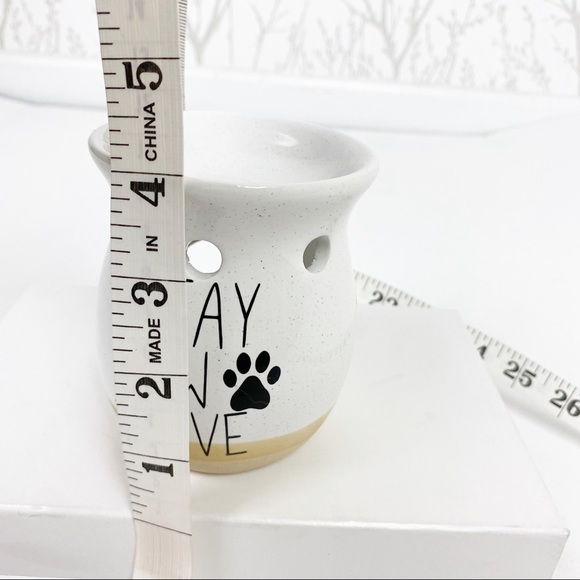 STAY PAWSITIVE Cat Dog Scent Oil Candle Burner Paw Prints - Picture 7 of 10